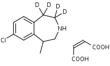L: Lorcaserin-d4 Maleate | CAS Number: 616202-92-7 (unlabelled free base)