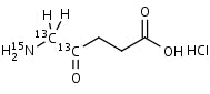 L: 5-Aminolevulinic Acid-13C2,15N HCl | CAS Number: 5451-09-2 (unlabelled)