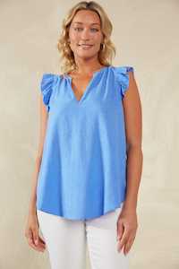 Womens: Haven - Florence Frill Tank - Coast