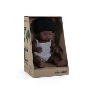 Miniland: Miniland - Anatomically Correct  Baby Doll -  African Girl 38cm