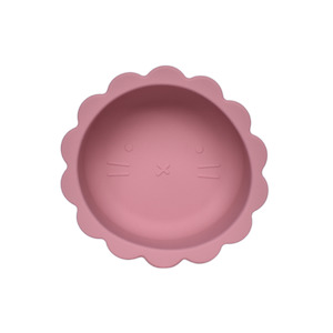 Petite Eats: Petite Eats - Silicone Baby Lion Bowl - Dusky Rose