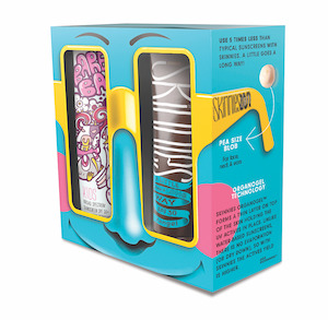 Beach Pool: Family Twin Pack - 1 x Barefoot Babe KIDS SPF50 & 1 x Skinnies Sungel SPF30