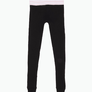 Girls Winter Sale 2 Get 30 Off: The Girl Club - Black Skinny Rib Leggings - Black