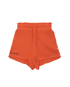The Girl Club Grlfrnd: THE GIRL CLUB - Orange Relaxed Shorts - Orange