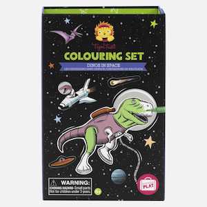 Boys Xmas Gift Guide: Tiger Tribe - Colouring Set - Dinos In Space