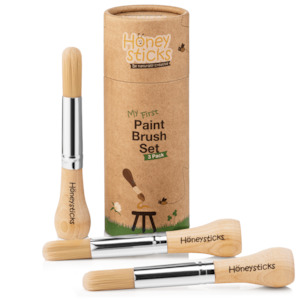 Xmas Stocking Fillers: Honeysticks - My First Paint Brush Set - 3 Pack