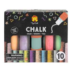 Xmas Stocking Fillers: Tiger Tribe - Coloured Chalk - 10 pieces