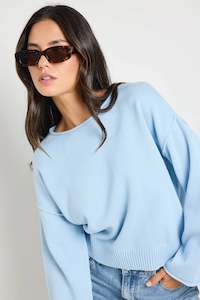 RE:UNION - Daytime LS Cotton Jumper - Ice Blue