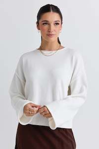 Re Union: RE:UNION - Daytime LS Cotton Jumper - Ivory
