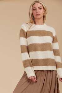Isle Of Mine Winter Sale 2 Get 30 Off: Isle of Mine - Pallas Stripe Jumper - Toffee