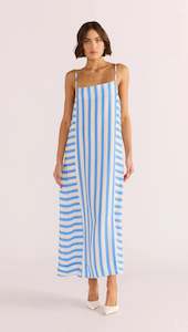 Minkpink: MINK PINK - Nimue Stripe Midi Dress - Blue Stripe