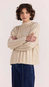 Womens Winter Sale 2 Get 30 Off: STAPLE THE LABEL - MACY COZY RIB JUMPER - OAT MARLE