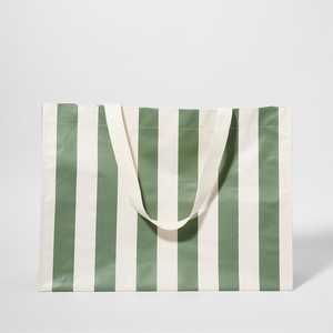 SUNNYLiFE  - Carryall Beach Bag The Vacay - Olive Stripe