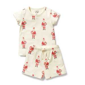 Wilson & Frenchy - Organic Short Sleeved Pyjamas - Ho Ho Ho - Special Christmas Edition