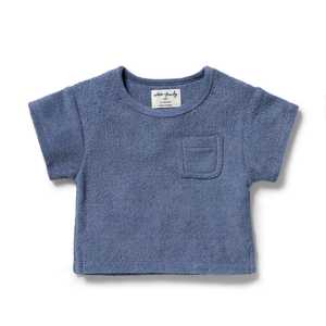 Kids Baby Wear Brands: Wilson & Frenchy - Organic Terry Tee - Deep Blue