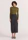STAPLE THE LABEL - SUTTON DENIM MIDI SKIRT - Dark Grey