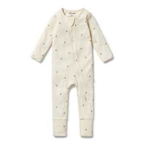 Wilson & Frenchy - Organic Zipsuit with Feet - Bee Mine