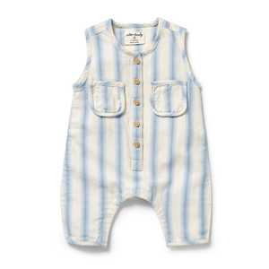 Matching Sets Boys: Wilson & Frenchy - Organic Growsuit - Deep Blue Stripe