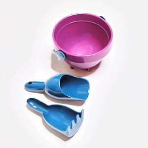 Kids Toys: Sugar Cane Kids Toys - Baby Sand and Bucket Set Purple and Blue