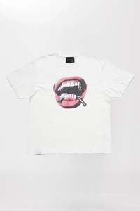 Graphic Wear: MOUTH T-SHIRT - CRISP WHITE