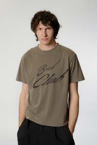 Tops: Beach Club Tide T-Shirt - Brown
