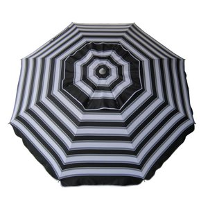 Daytripper Beach Umbrella 210cm - Black & White