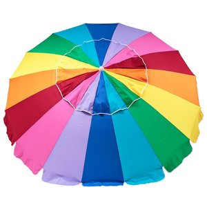 Rainbow Multi Colour 240cm Beach Umbrella