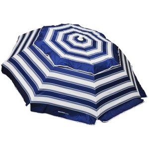 Compact Beach Umbrella - Portabella with Nautical Stripe, 185cm