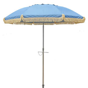LovinSummer Retro Classic Fringe Beach Umbrella