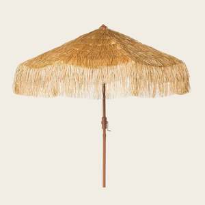 Hula 275cm MARKET Umbrella with crank lift - Raffia Thatch