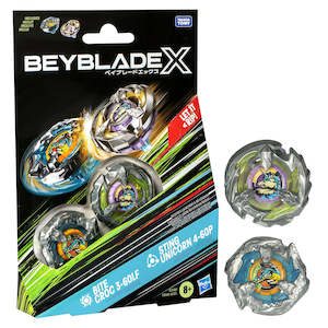 Collectables: Beyblade X - Dual Pack - Bite Croc 3-60LF & Sting Unicorn 4-60P
