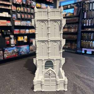 Dice Towers: 3D Printed Dice Tower - Cathedral (Marble)