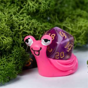 Dice Bags: Pink Snail Dice Stand