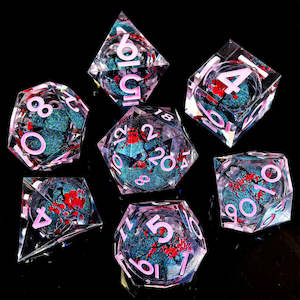 Sakura - Liquid Core Sharp Edge Dice Set