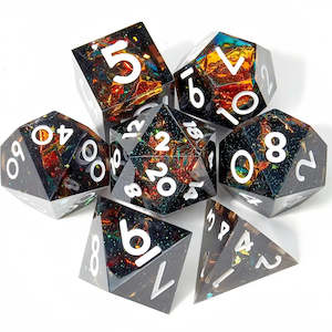 Handcrafted Dice: Nova Strike - Handcrafted Sharp Edge Dice Set and Dice Case