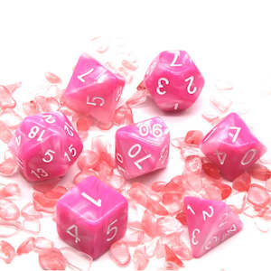Sweet Love - 7 Piece Polyhedral Dice Set + Dice Bag