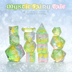 Resin Dice: Mystic Fairy Tale 14pc Dice Set by Kraken Dice