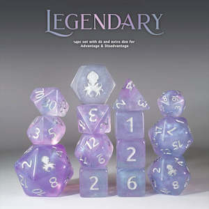 Resin Dice: 'Legendary' 14pc Dice Set by Kraken Dice