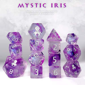 Mystic Iris 14pc Dice Set by Kraken Dice