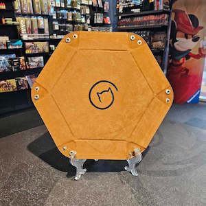 Bea Games Hexagon Dice Tray - Brown with Black