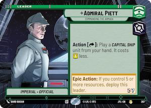 Star Wars Unlimited Tcg Singles: Admiral Piett - Commanding the Armada (267) (Hyperspace) (267) [Jump to Lightspeed]