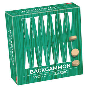 Board Games: Wooden Classic Backgammon Set - Travel Size