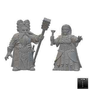 Beamini Rpg Miniatures: Dwarf Wizards (Wave 2) | BeaMini Unpainted RPG Miniatures