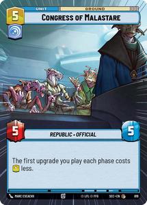Star Wars Unlimited Singles: Congress of Malastare (820) (Hyperspace Foil) (820) [Secrets of Power]