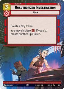 Star Wars Unlimited Singles: Unauthorized Investigation (937) (Hyperspace Foil) (937) [Secrets of Power]