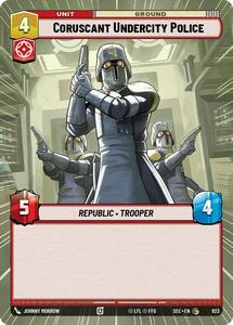 Star Wars Unlimited Singles: Coruscant Undercity Police (923) (Hyperspace Foil) (923) [Secrets of Power]