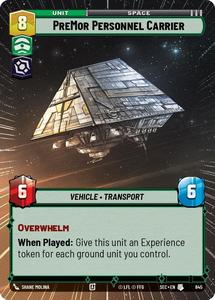 Star Wars Unlimited Singles: PreMor Personnel Carrier (845) (Hyperspace Foil) (845) [Secrets of Power]