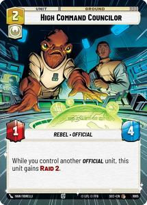 Star Wars Unlimited Singles: High Command Councilor (1005) (Hyperspace Foil) (1005) [Secrets of Power]