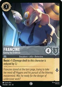 Disney Lorcana Singles: Francine - Eyeing the Evidence (176/204) [Whispers in the Well]