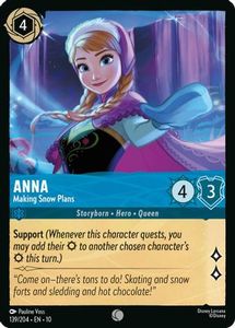 Disney Lorcana Singles: Anna - Making Snow Plans (139/204) [Whispers in the Well]